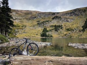 Mountain bike at Lost Lake on the Carson National Forest